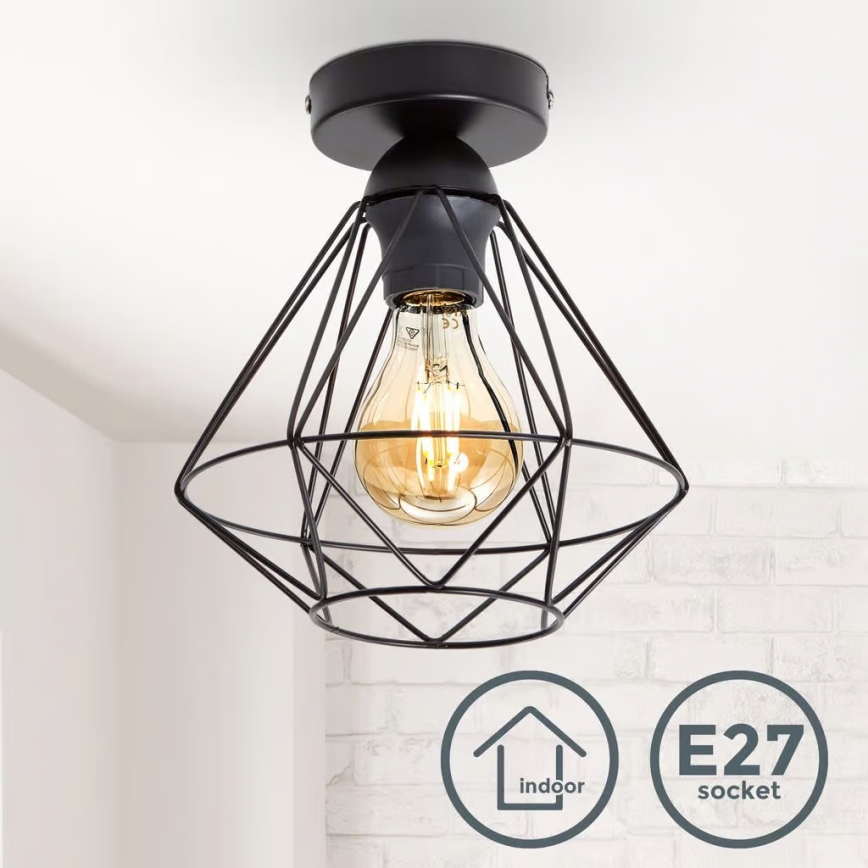 Стельовий світильник 1xE27/40W/230V чорний