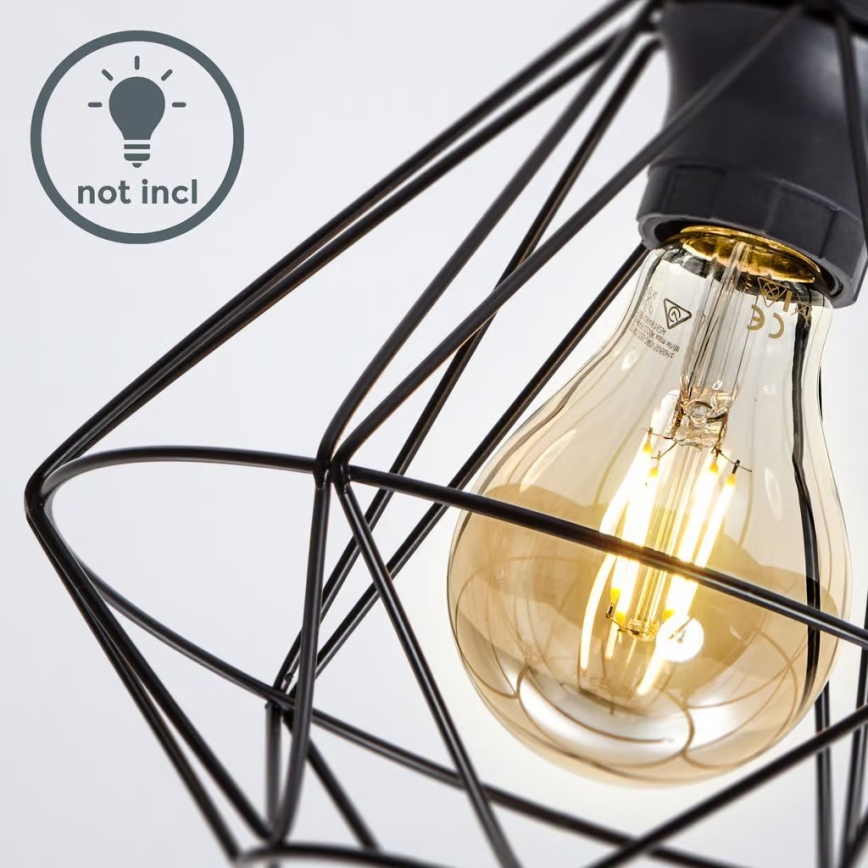 Стельовий світильник 1xE27/40W/230V чорний