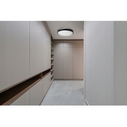 Стельовий світильник 2xE27/40W/230V діам. 29,5 см чорний