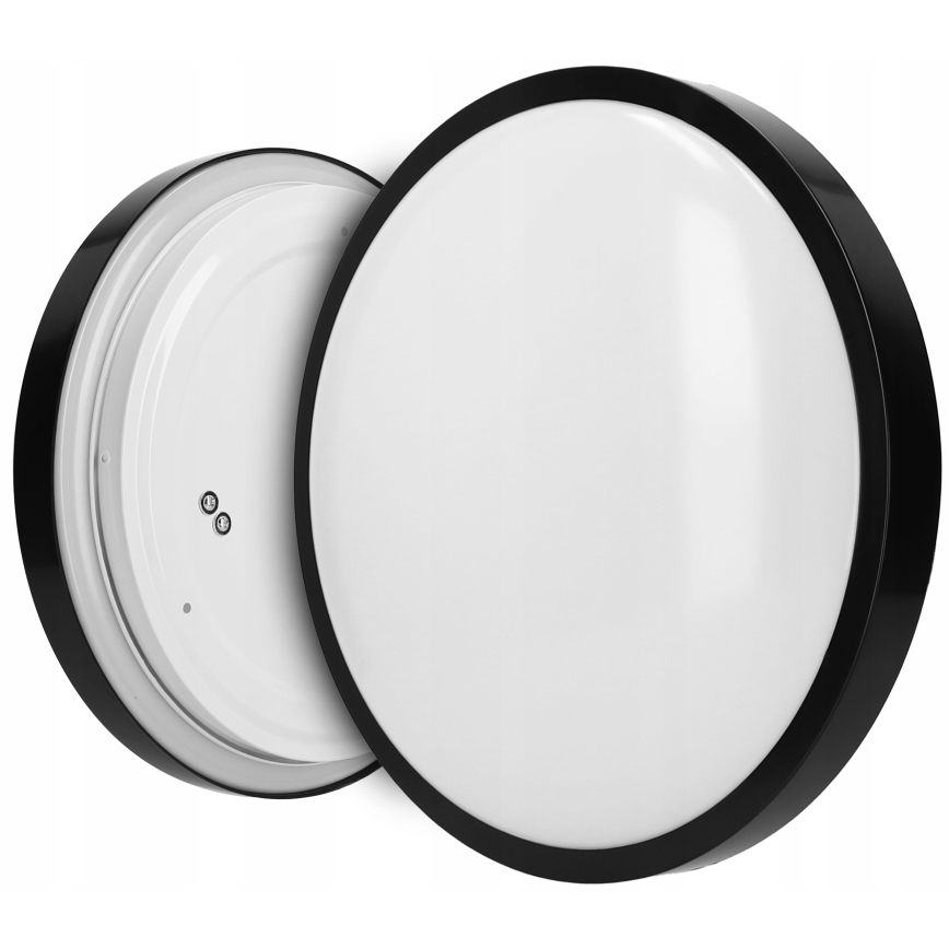 Стельовий світильник 2xE27/40W/230V діам. 29,5 см чорний