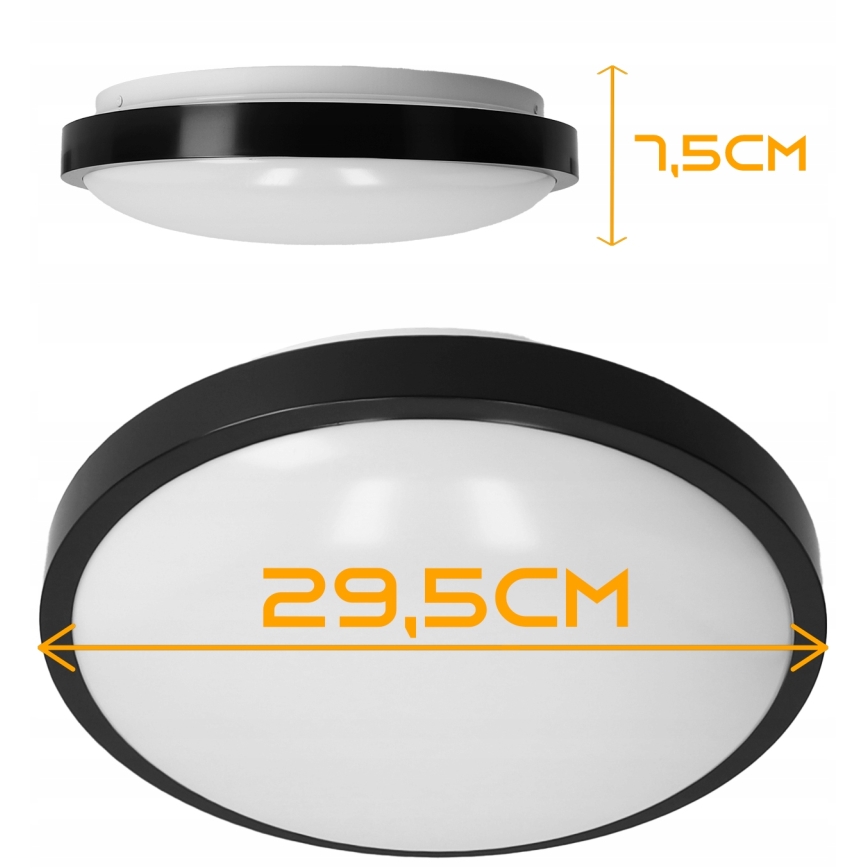 Стельовий світильник 2xE27/40W/230V діам. 29,5 см чорний