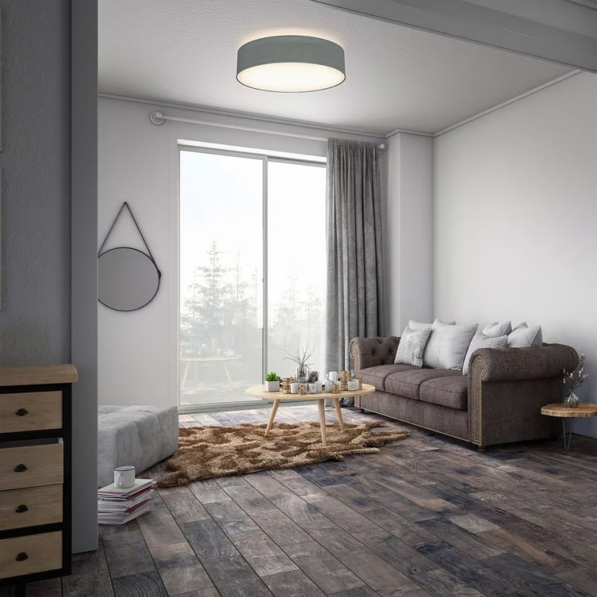 Стельовий світильник 2xE27/40W/230V, діаметр 38 см, сірий