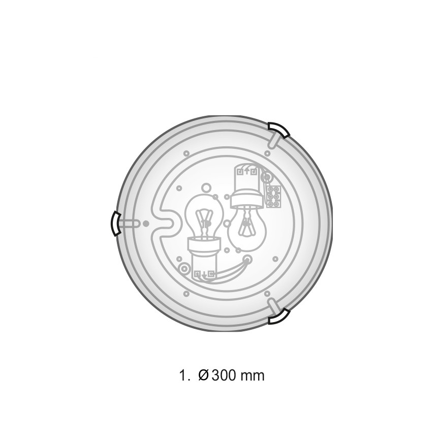 Стельовий світильник 2xE27/60W/230V