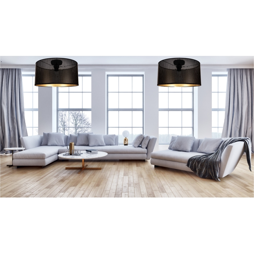 Стельовий світильник ALDO 1xE27/60W/230V діаметр 40 см чорний