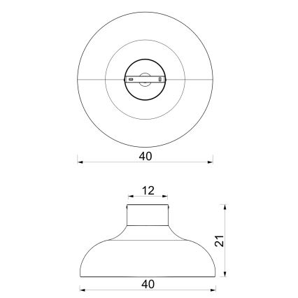 Стельовий світильник BASCA 1xE27/15W/230V, діаметр 40 см, бронзовий