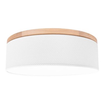 Стельовий світильник BENITA 2xE27/25W/230V діаметр 48 см білий/дуб