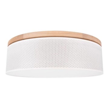 Стельовий світильник BENITA 2xE27/25W/230V діаметр 48 см кремовий/дуб