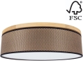 Стельовий світильник BENITA 4xE27/25W/230V діаметр 58 см коричневий/дуб – FSC сертифіковано