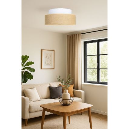 Стельовий світильник BOHO 1xE27/60W/230V білий/бежевий
