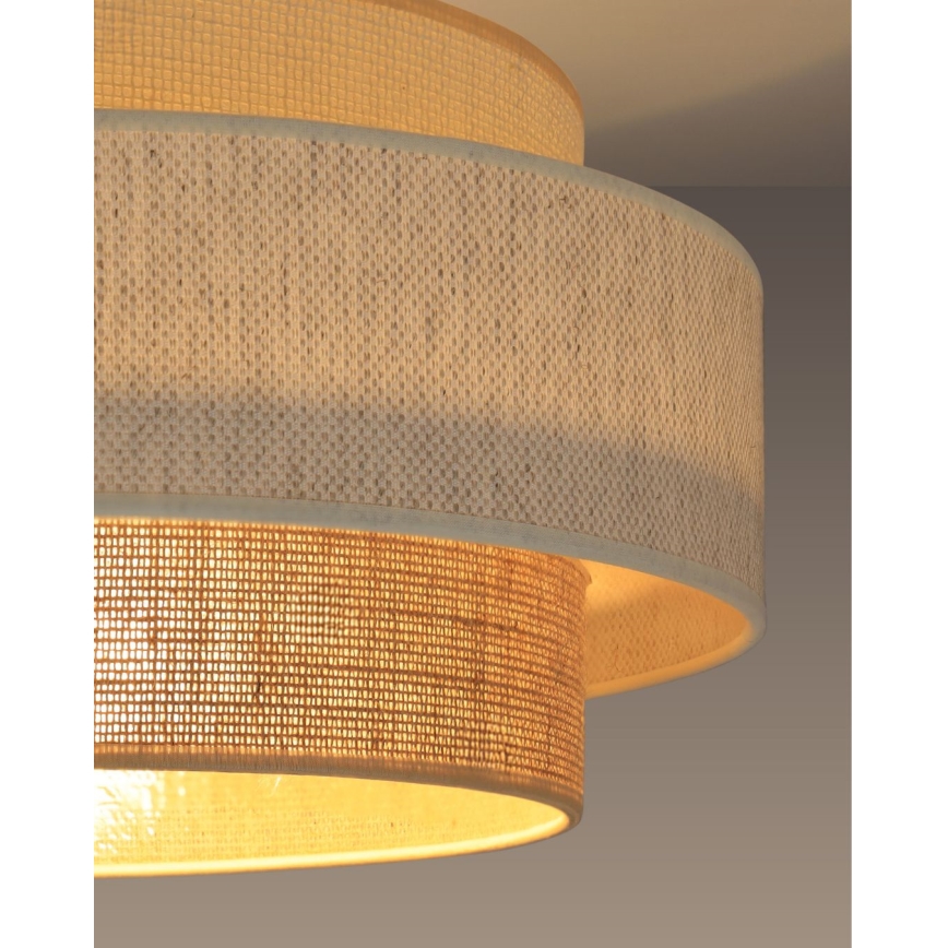 Стельовий світильник BOHO 1xE27/60W/230V, діаметр 40 см, білий/джут