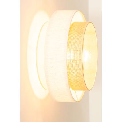 Стельовий світильник BOHO 1xE27/60W/230V, діаметр 40 см, білий/джут