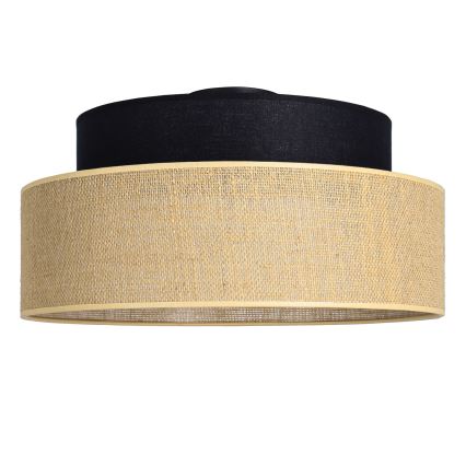 Стельовий світильник BOHO 1xE27/60W/230V діаметр 40 см чорний/бежевий