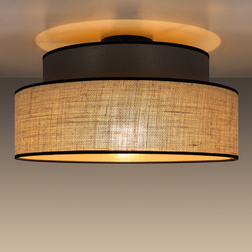 Стельовий світильник BOHO 1xE27/60W/230V діаметр 40 см коричневий/бежевий