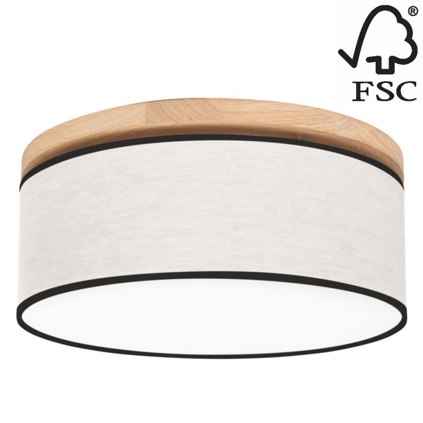 Стельовий світильник BOHO 2xE27/25W/230V діаметр 38 см дуб – FSC сертифіковано