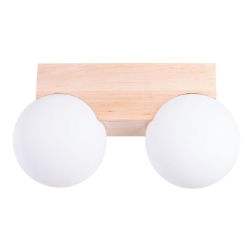 Стельовий світильник BULBO 2xG9/8W/230V бук/білий