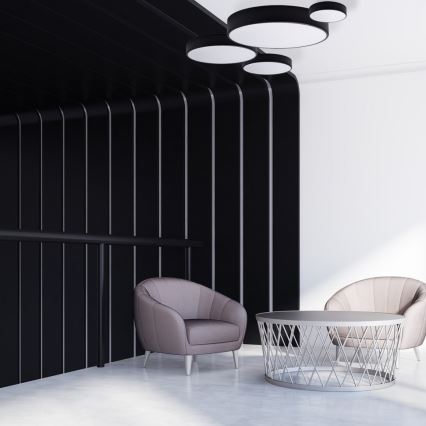 Стельовий світильник CLEO 1xE27/24W/230V діаметр 20 см чорний