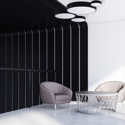 Стельовий світильник CLEO 5xE27/24W/230V ⌀ 60 см чорний