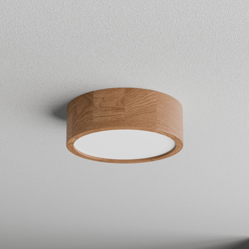 Стельовий світильник CLEO зі сенсором, 2xE27/24W/230V, діаметр 27,5 см, дуб