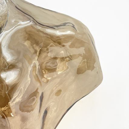 Стельовий світильник CRISTAL 1xE14/15W/230V латунь/димчасто-бежевий