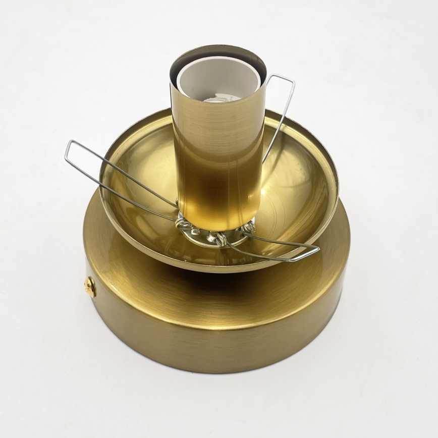 Стельовий світильник CRISTAL 1xE14/15W/230V латунь/димчасто-бежевий
