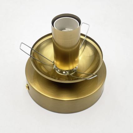Стельовий світильник CRISTAL 1xE14/15W/230V латунь/димчасто-чорний