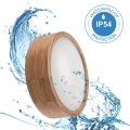 Стельовий світильник для ванної кімнати OAK 2xE27/15W/230V IP54 дуб, діаметр 27 см
