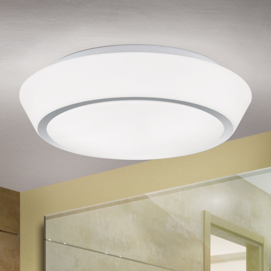 Стельовий світильник для ванної кімнати TENA, 3×E27/60W/230V, діаметр 38 см, IP44, білий