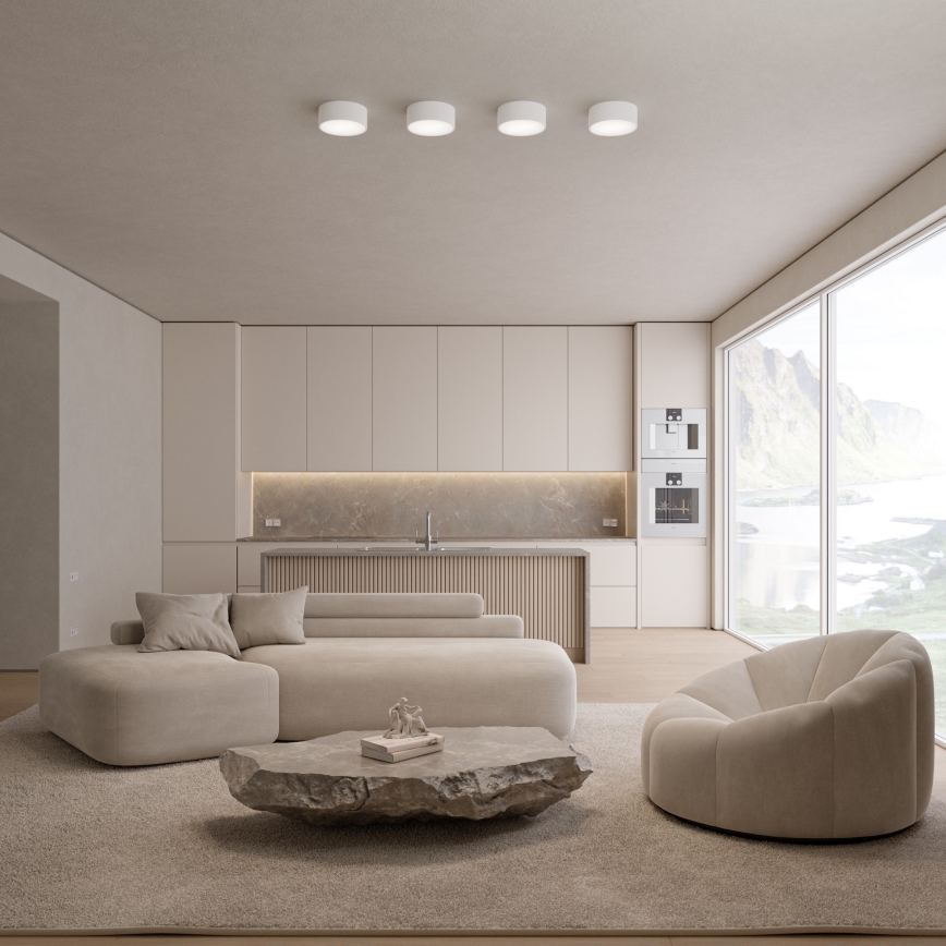 Стельовий світильник для ванної кімнати з датчиком CLEO 1xE27/24W/230V, діаметр 20 см, IP54, білий