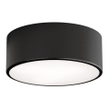 Стельовий світильник для ванної кімнати з датчиком CLEO 1xE27/24W/230V, діаметр 20 см, IP54, чорний