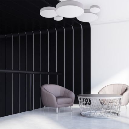 Стельовий світильник для ванної кімнати з датчиком CLEO 2xE27/24W/230V діаметр 30 см білий IP54