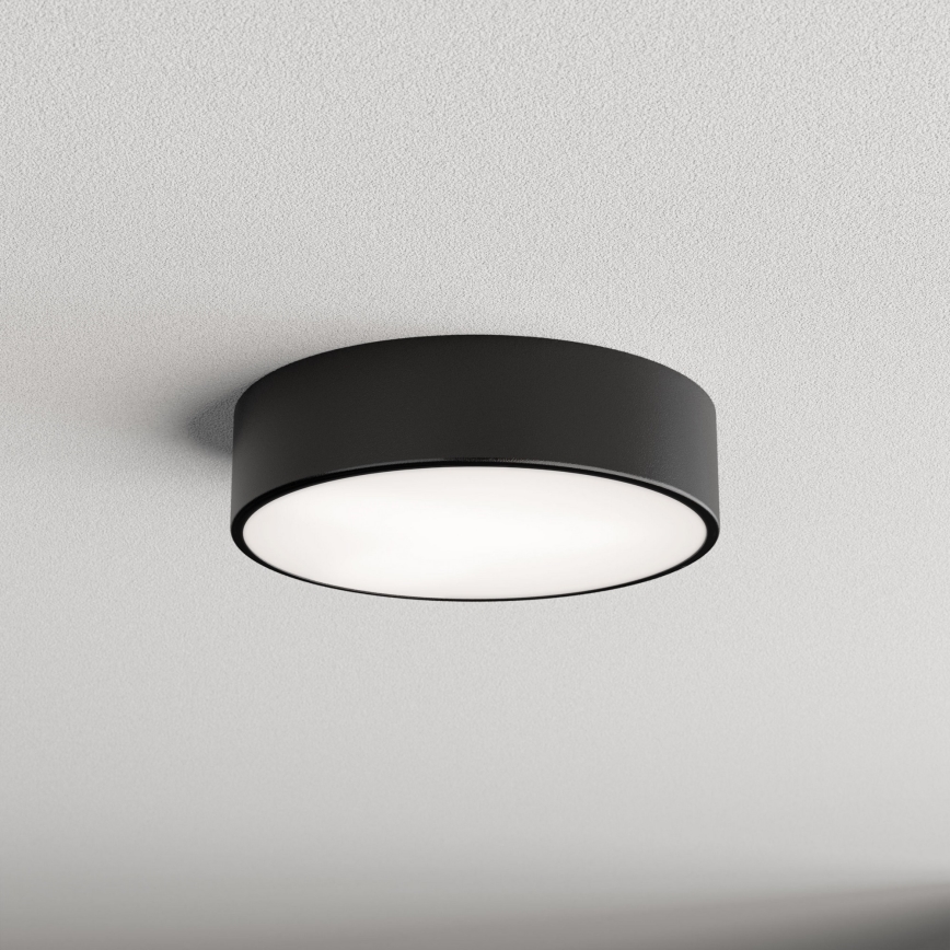 Стельовий світильник для ванної кімнати з сенсором CLEO, 2xE27/24W/230V, діаметр 30 cm, чорний, IP54