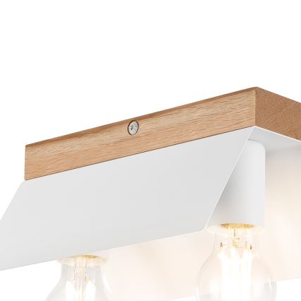 Стельовий світильник ESME 2xE27/15W/230V білий/дуб