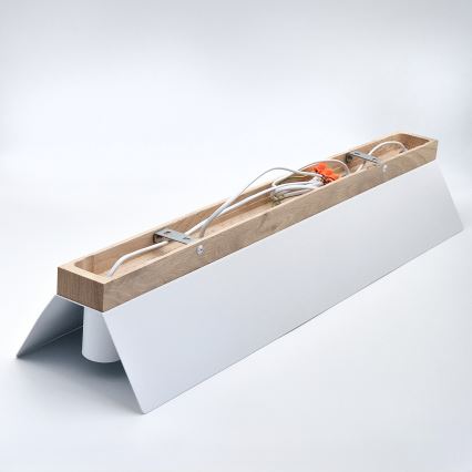 Стельовий світильник ESME 5xE27/15W/230V білий/дуб