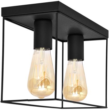 Стельовий світильник FINN 2xE27/15W/230V чорний