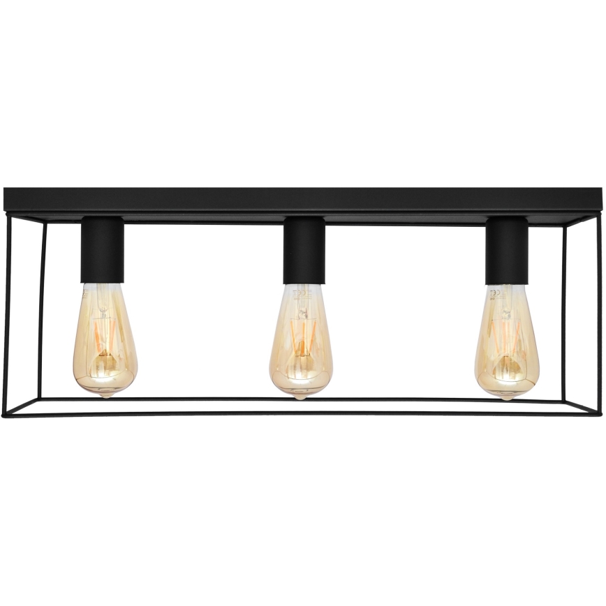 Стельовий світильник FINN 3xE27/15W/230V чорний