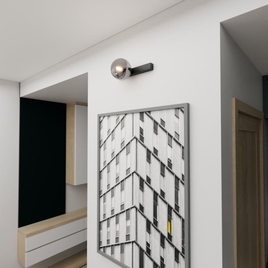 Стельовий світильник FIT 1xE14/10W/230V чорний/сірий