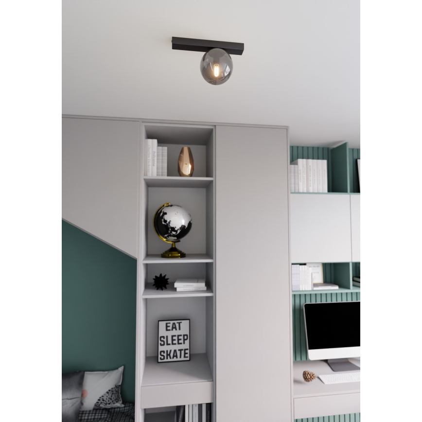 Стельовий світильник FIT 1xE14/10W/230V чорний/сірий