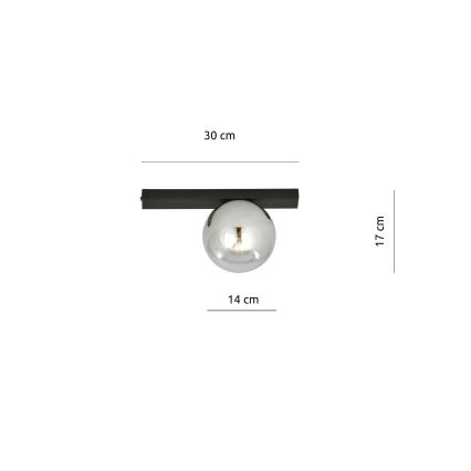 Стельовий світильник FIT 1xE14/10W/230V чорний/сірий
