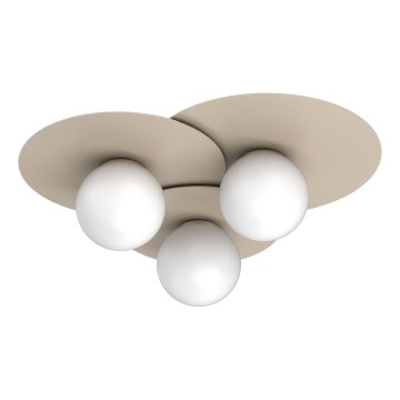 Стельовий світильник FLAT 3xE27/15W/230V 55x60 см бежевий