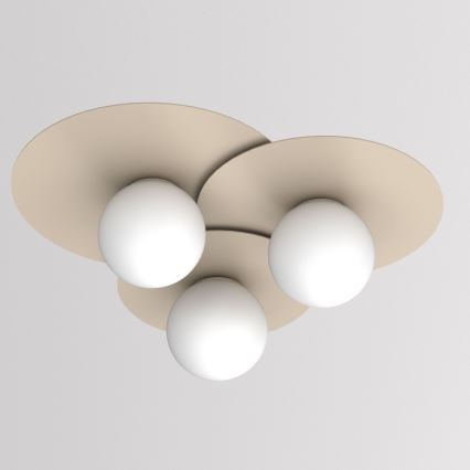 Стельовий світильник FLAT 3xE27/15W/230V 55x60 см бежевий