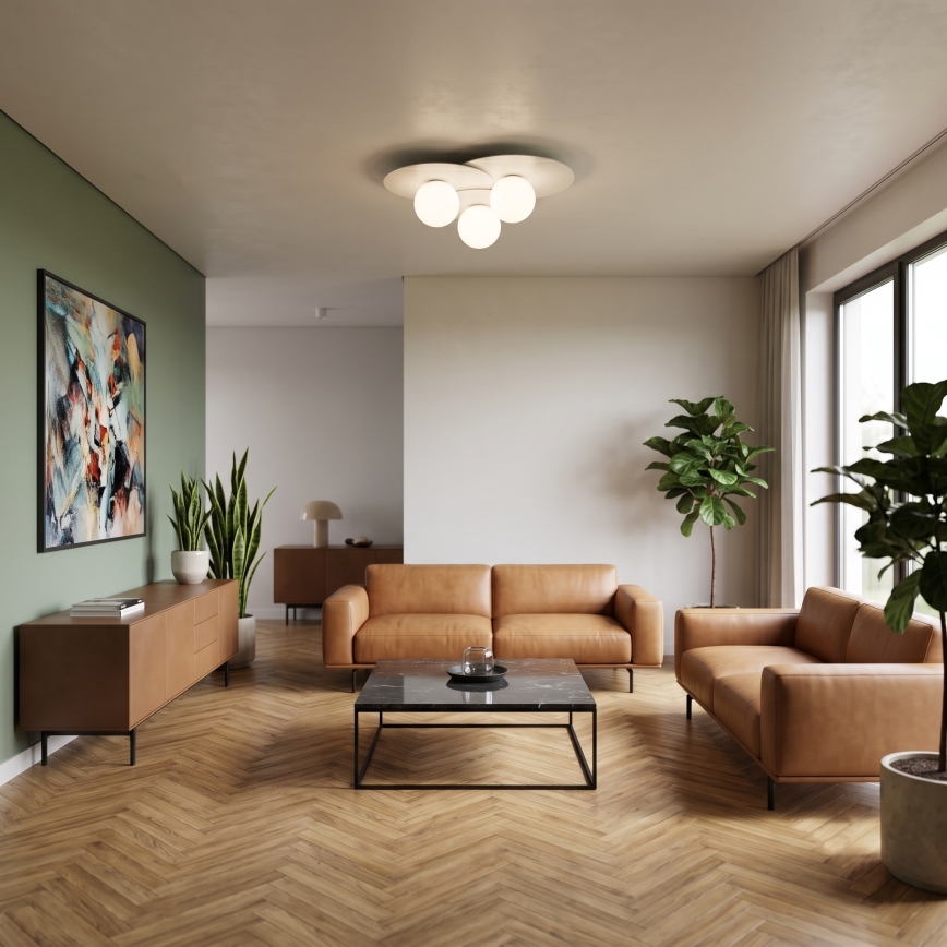 Стельовий світильник FLAT 3xE27/15W/230V 55x60 см білий