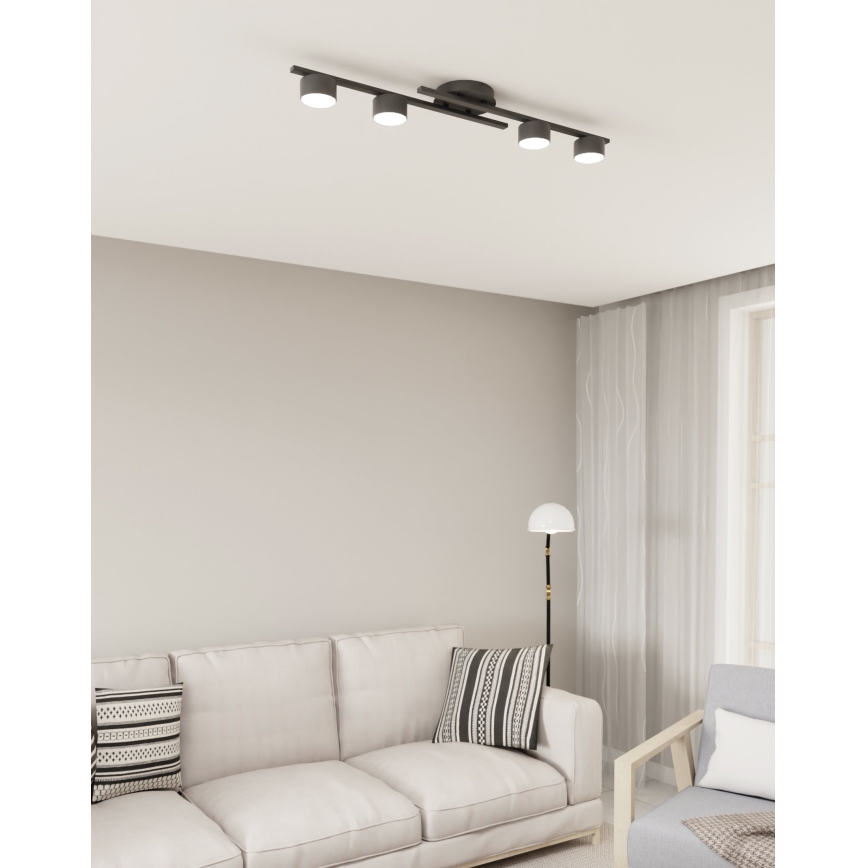 Стельовий світильник FRAGMENT 4xGX53/12W/230V чорний