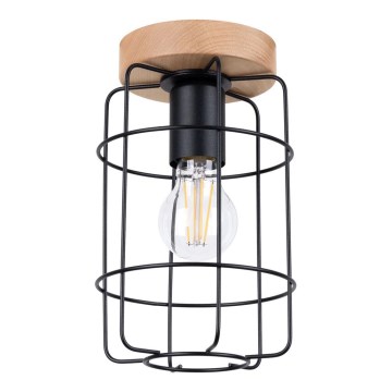 Стельовий світильник GOTTO 1xE27/15W/230V чорний/бук