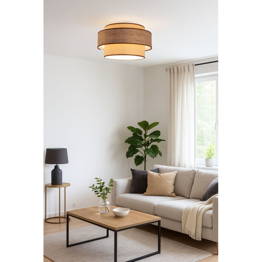 Стельовий світильник GRACE 1xE27/60W/230V бежевий/коричневий