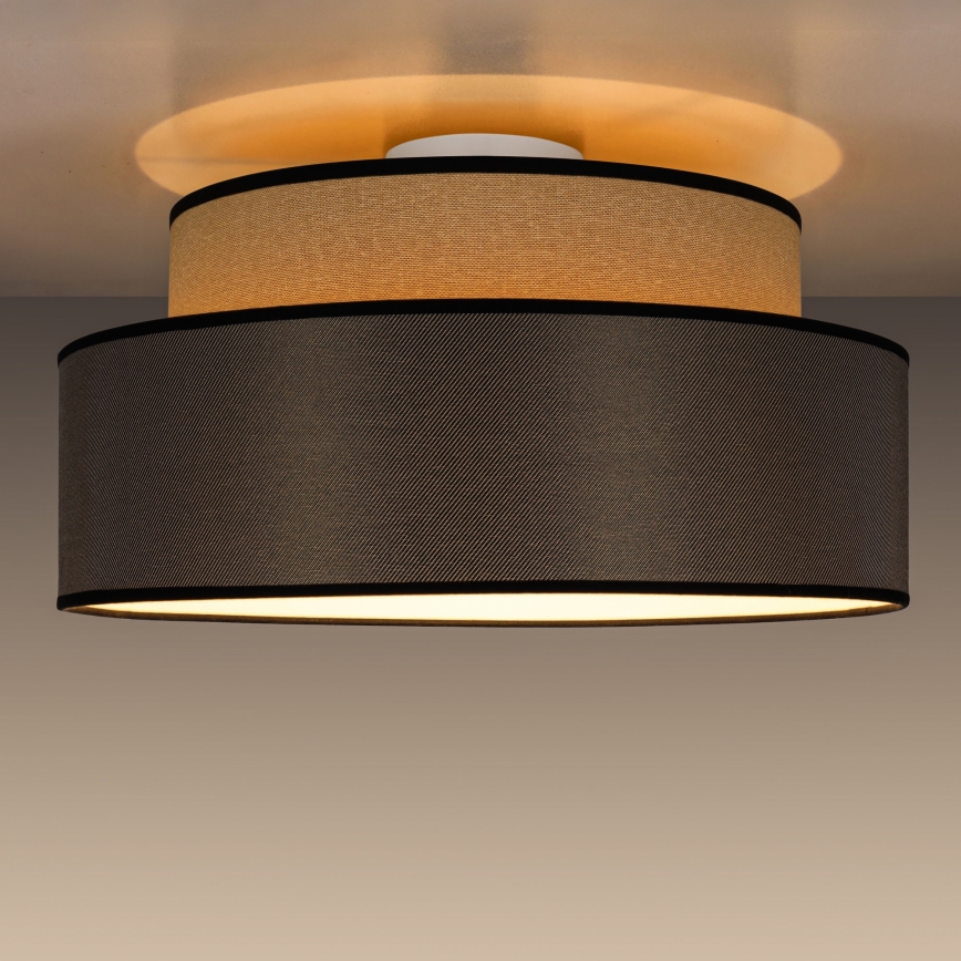 Стельовий світильник GRACE 1xE27/60W/230V діаметр 40 см бежевий/коричневий