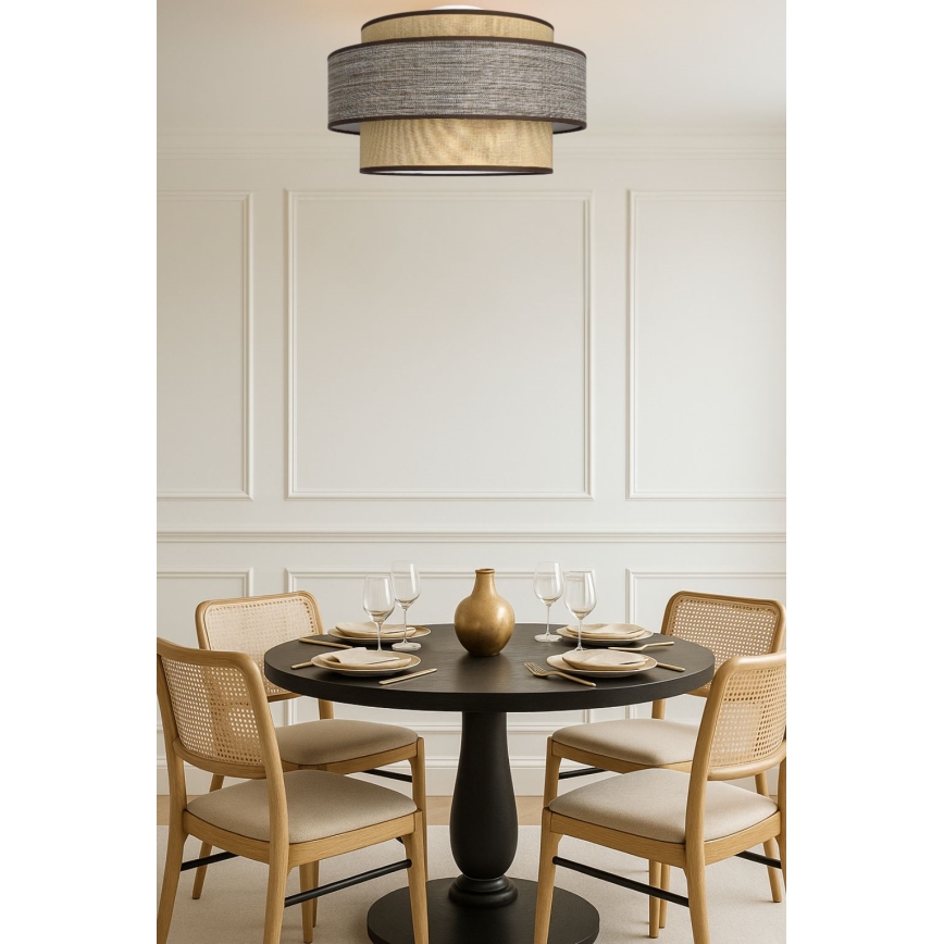 Стельовий світильник GRACE 1xE27/60W/230V діаметр 40 см бежевий/коричневий