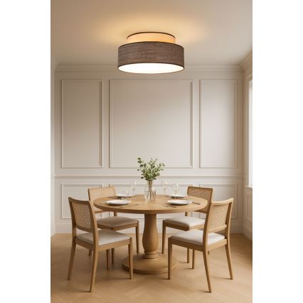 Стельовий світильник GRACE 1xE27/60W/230V діаметр 40 см кремовий/коричневий
