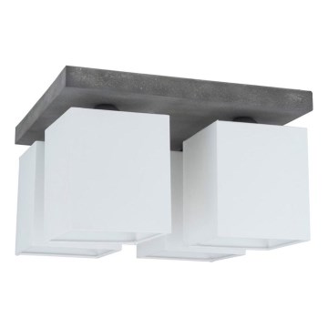 Стельовий світильник GREAT 4xE27/25W/230V бетон – сертифіковано FSC