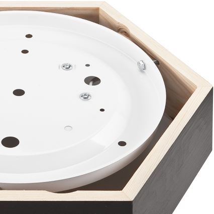 Стельовий світильник HEX 1xE27/60W/230V ø 32 см сосна чорний