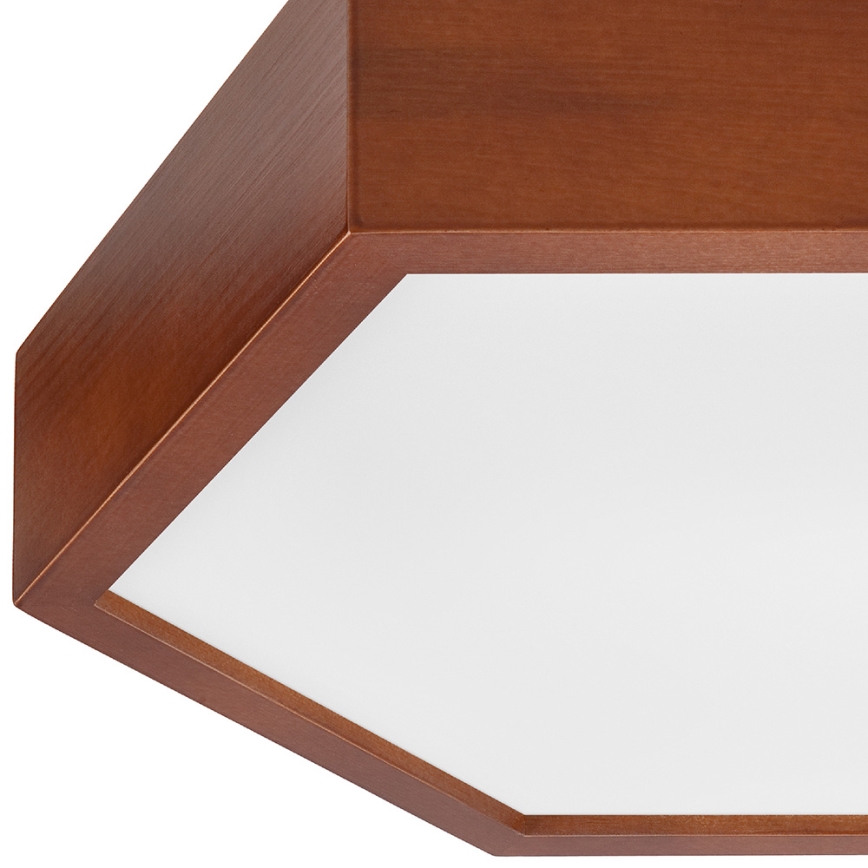 Стельовий світильник HEX 2xE27/60W/230V діаметр 43 cm сосна коричнева